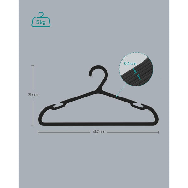 50 de Umerase din platic , design minimalist , negru