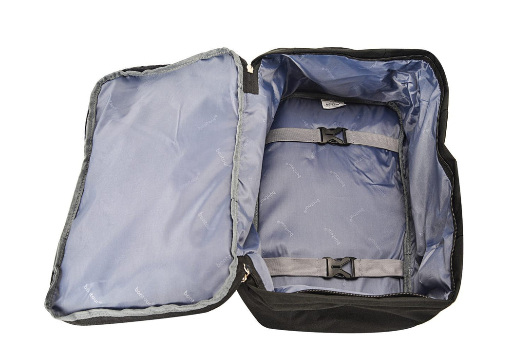 BONTOUR AIR Rucsacul de călătorie, dimensiuni potrivite pentru bagajul de mână WizzAir/Ryanair 40x25x20cm, negru