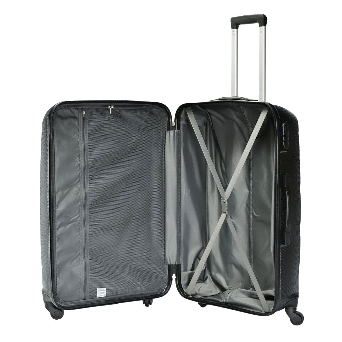 BONTOUR "Horizontal" Valiza cu 4 roti , 75x50x29 cm Negru