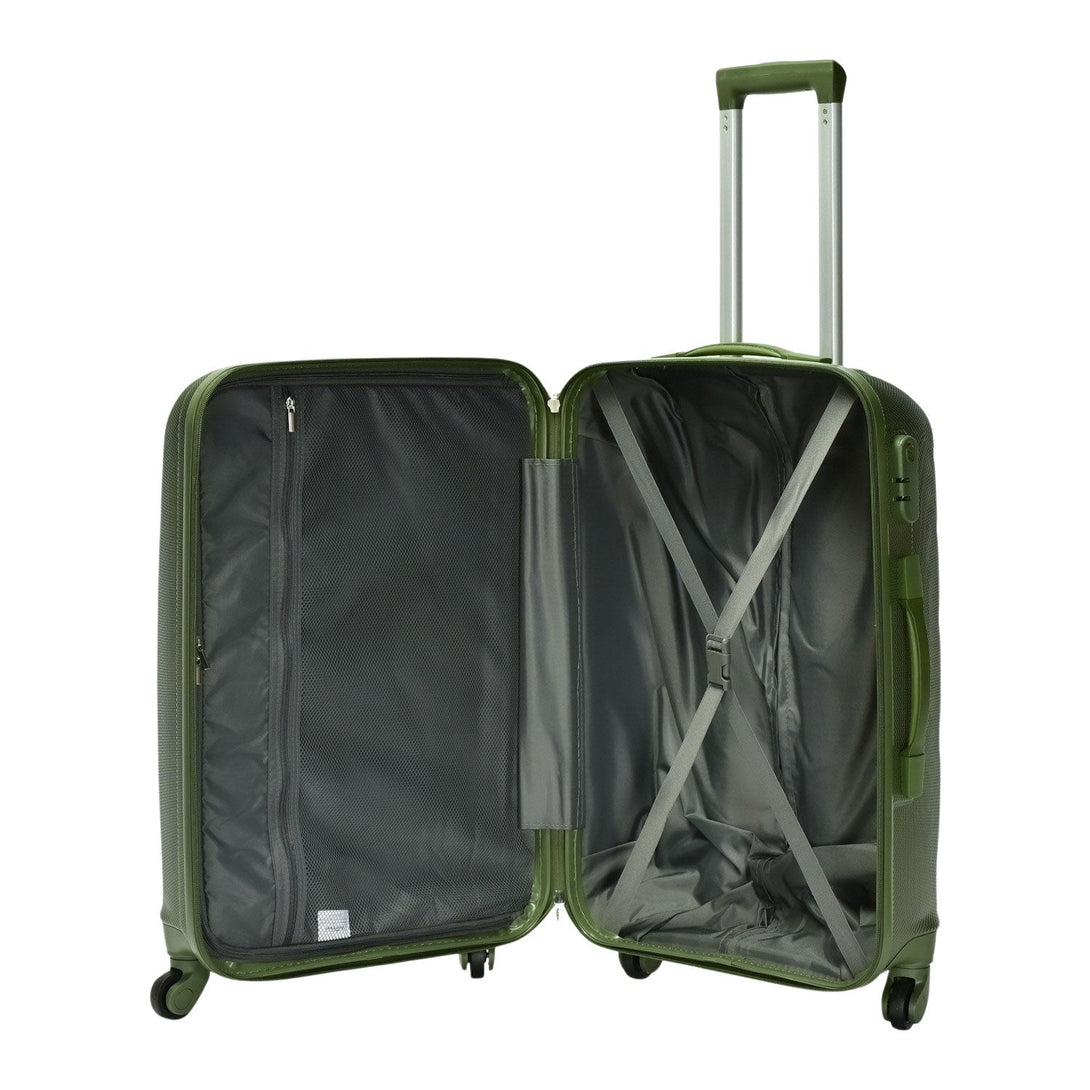 BONTOUR "Horizontal" Valiza media cu 4 roti 67x44x26 cm, marime M , Verde