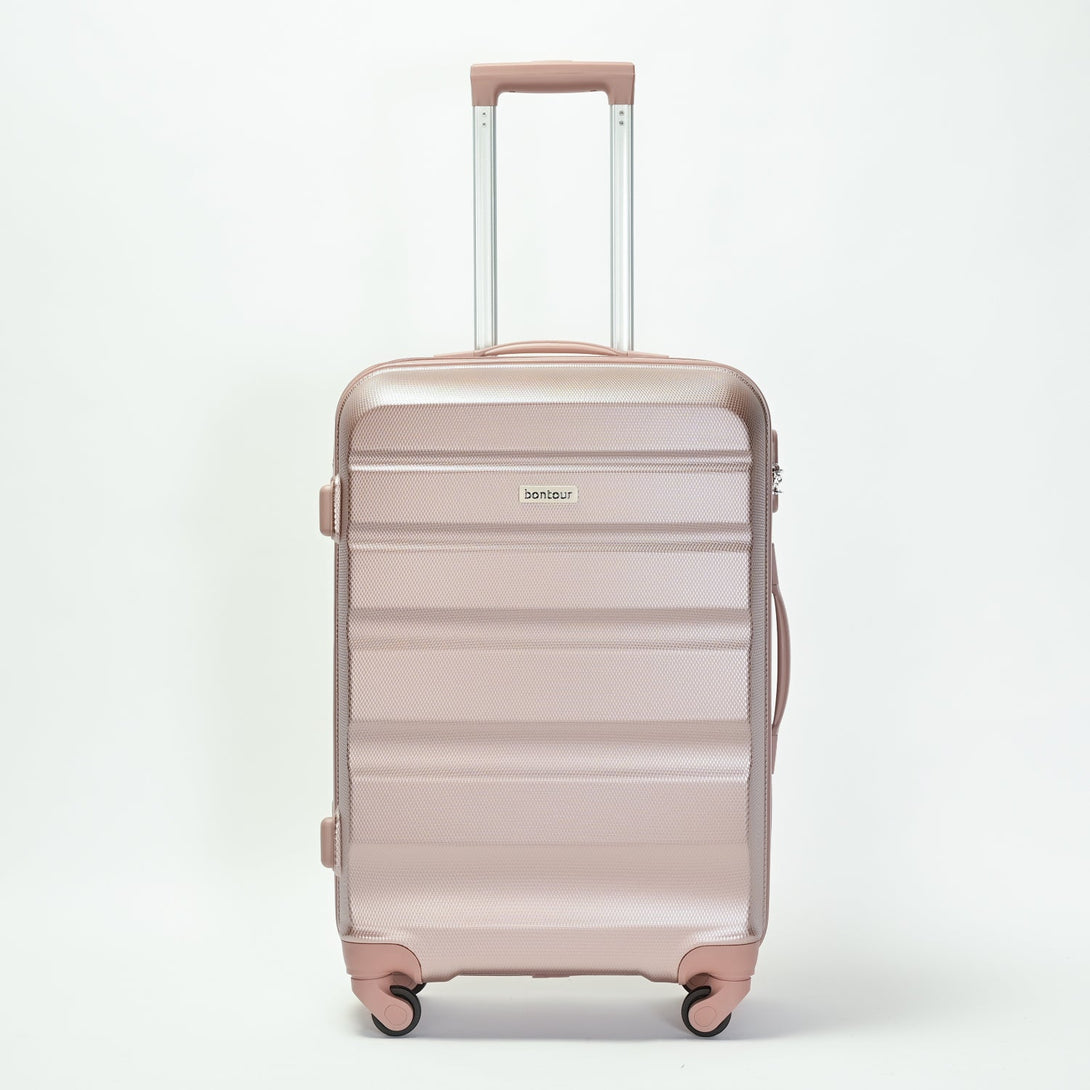 BONTOUR "Horizontal" Valiza medie cu 4 roti , 67x44x26 cm, marime M, Rosegold