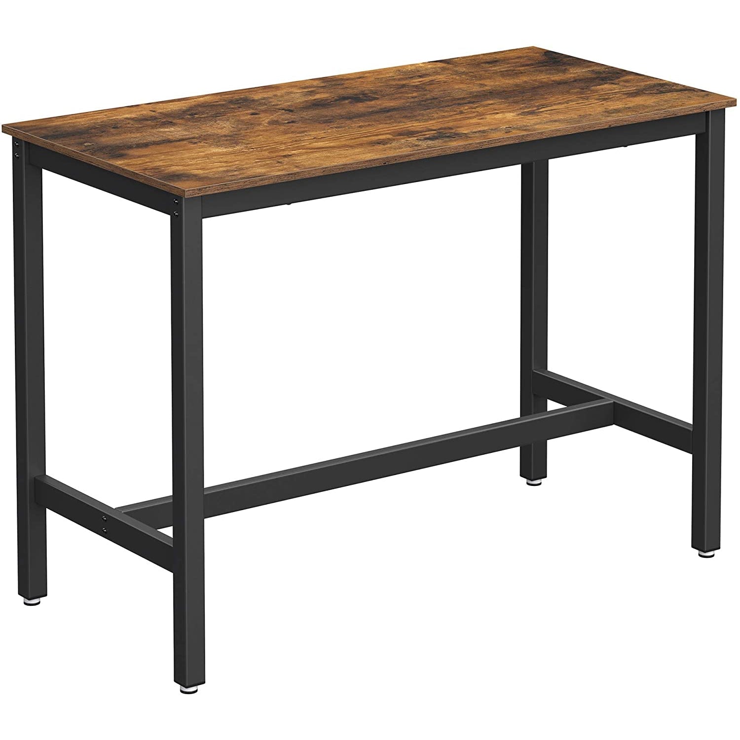 Masă de bar, blat de bar stabil 120x60x90 cm, maro-negru – Vashome.ro