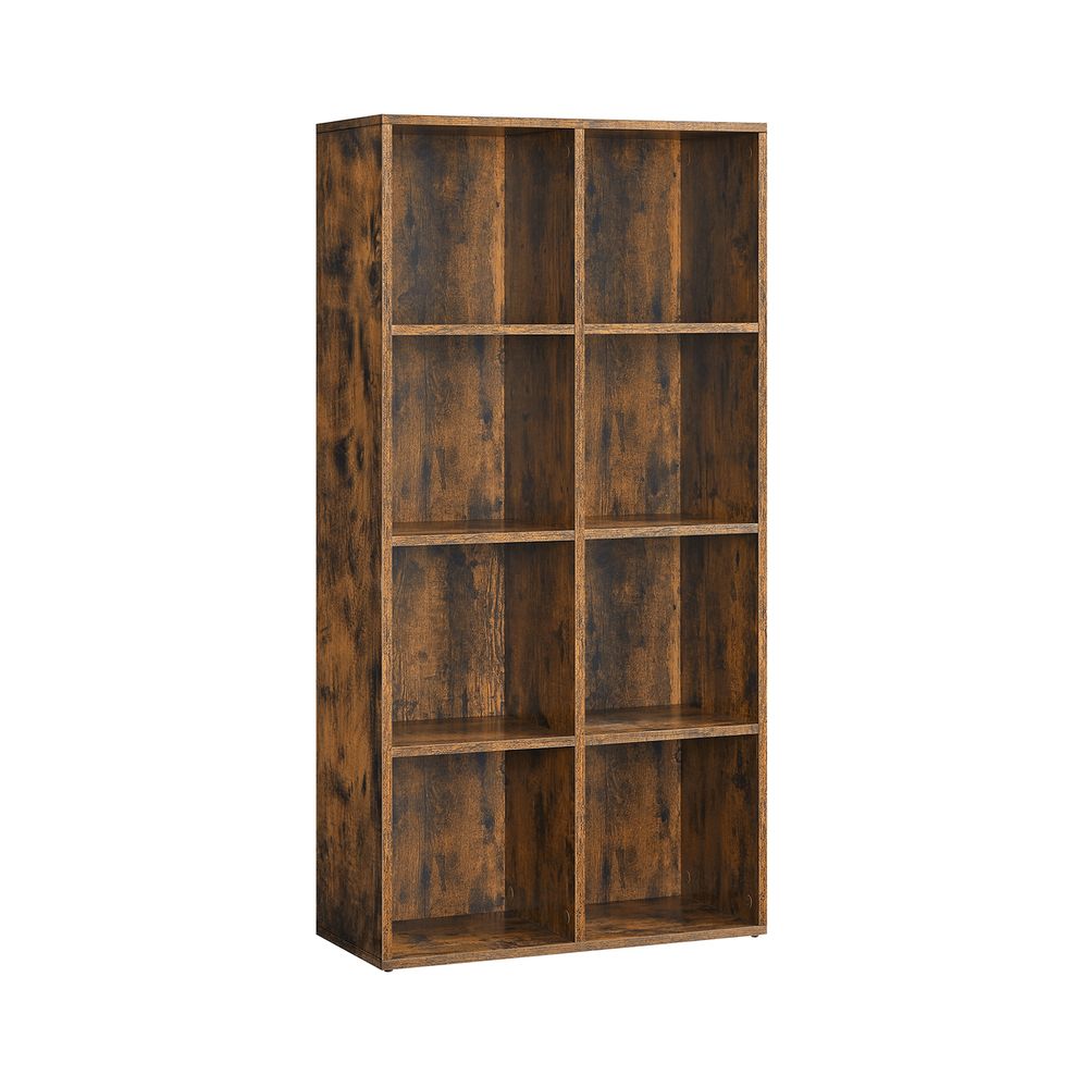 Biblioteca cu 8 cuburi 65,5 x 30 x 13,5 cm, maro rustic