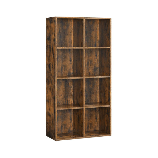 Biblioteca cu 8 cuburi 65,5 x 30 x 13,5 cm, maro rustic