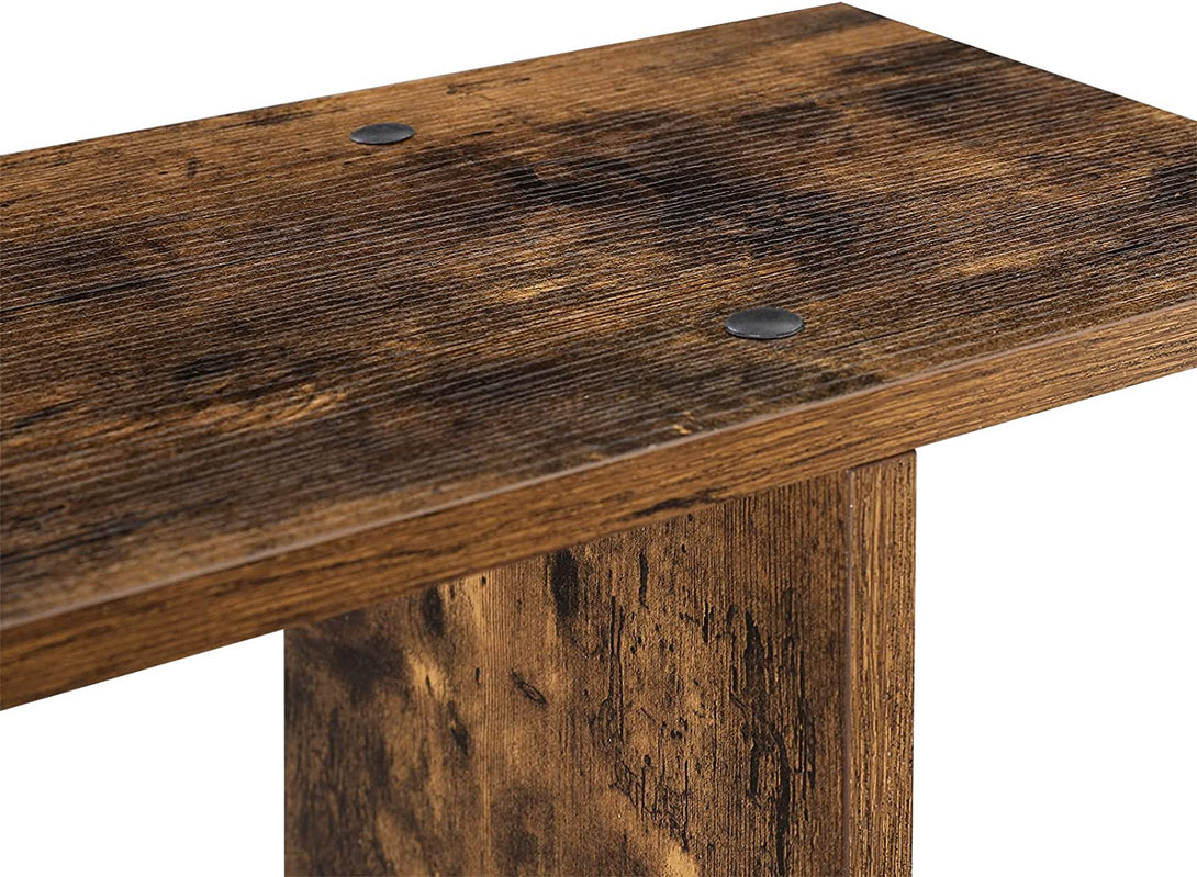 Bibliotecă pe 4 nivele 70 x 24 x 127cm maro rustic