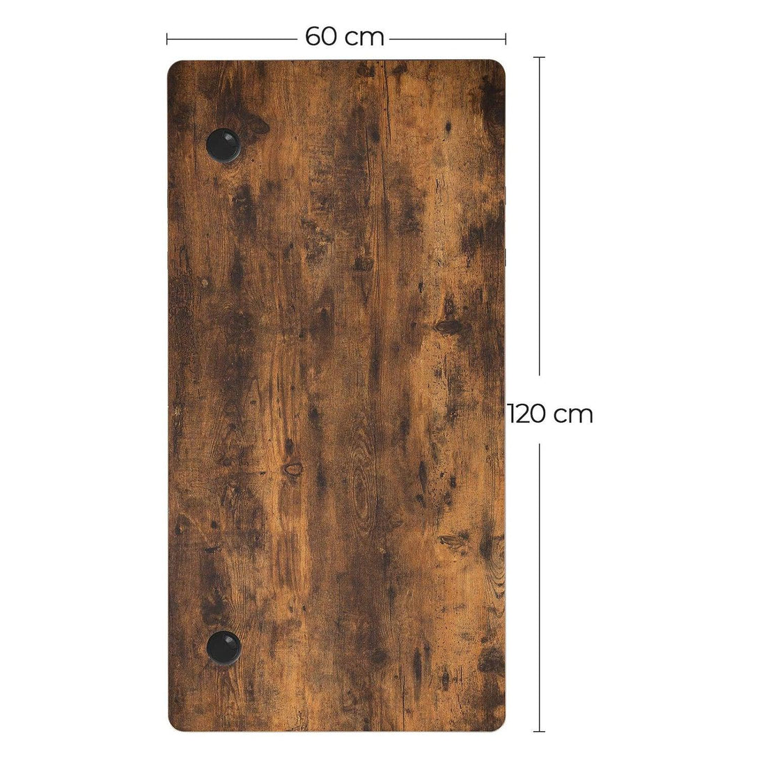 Blat pentru birou electric reglabil, maro -rustic