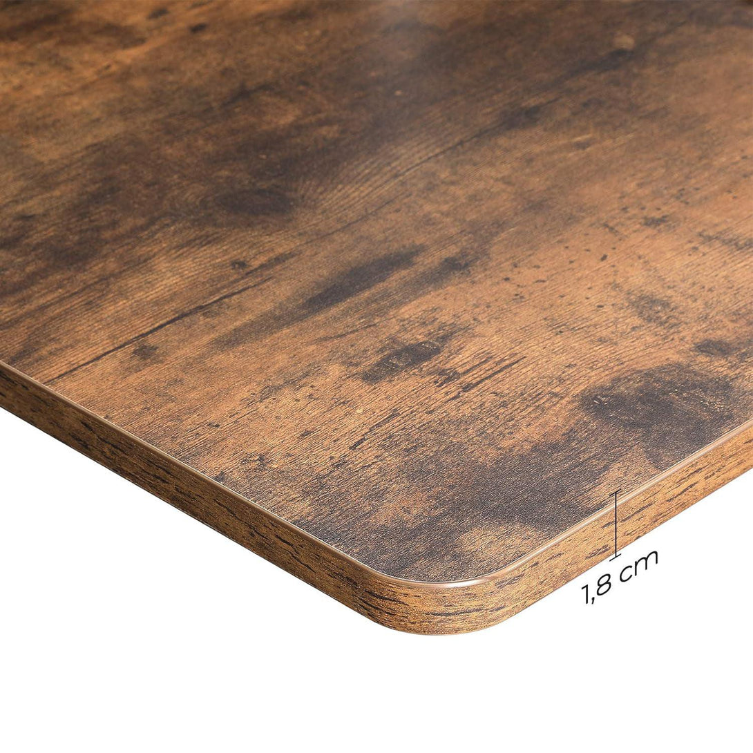 Blat pentru birou electric reglabil, maro -rustic
