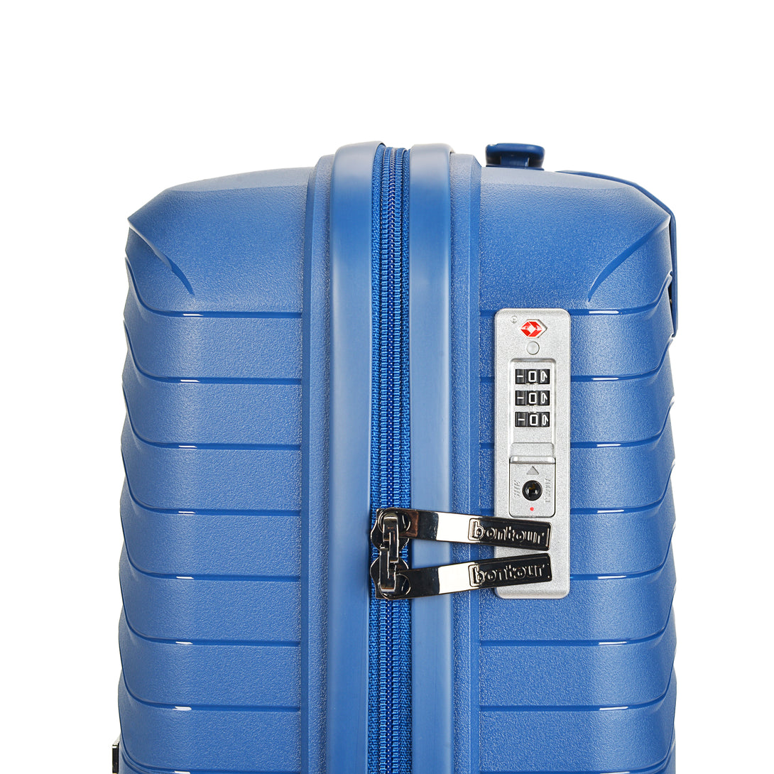 Bontour "City" Set de valiza cu 4 roti, Albastru