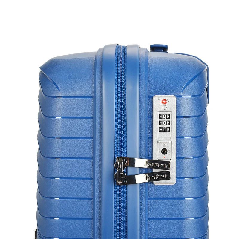 Bontour "City" Valiza cu 4 roti, blocare TSA, 75x48x30 cm, 91 L, albastru
