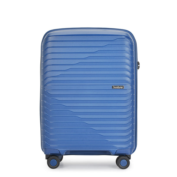 Bontour "City" Valiza de cabina cu 4 roti , 55x38x20cm, albastru