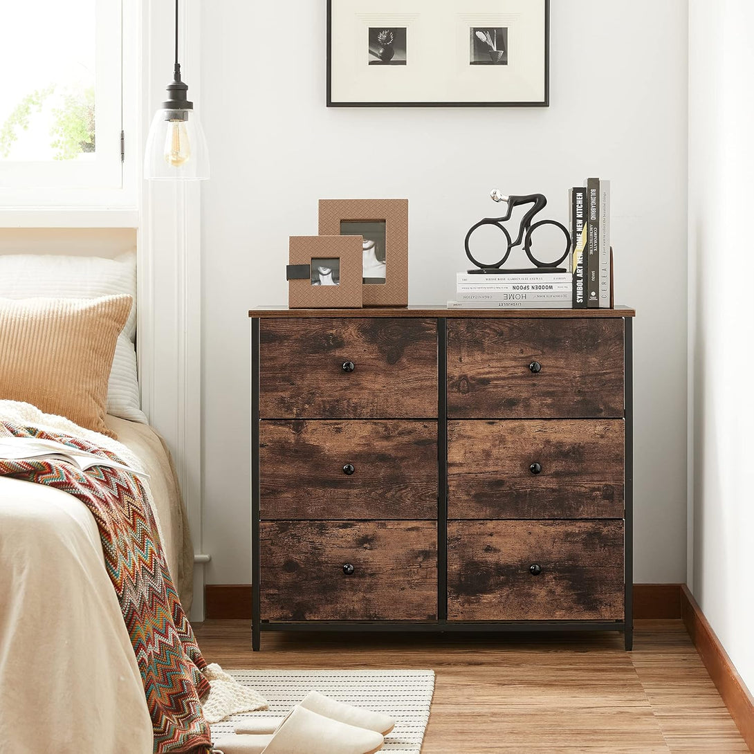 Comodă, dulap depozitare, comodă 30x80x71 cm maro rustic și negru clasic