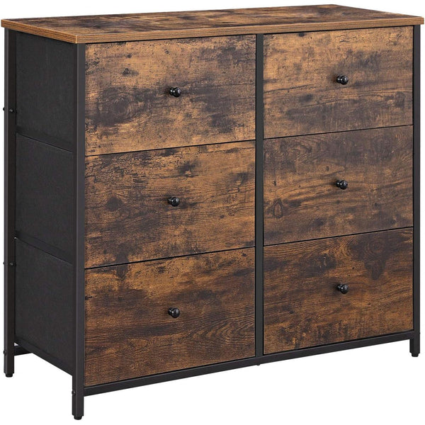 Comodă, dulap depozitare, comodă 30x80x71 cm maro rustic și negru clasic