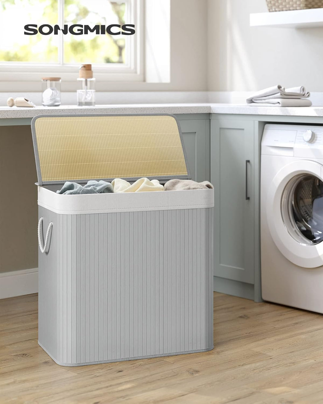 Cos de haine cu 3 compartimente, 150L, gri