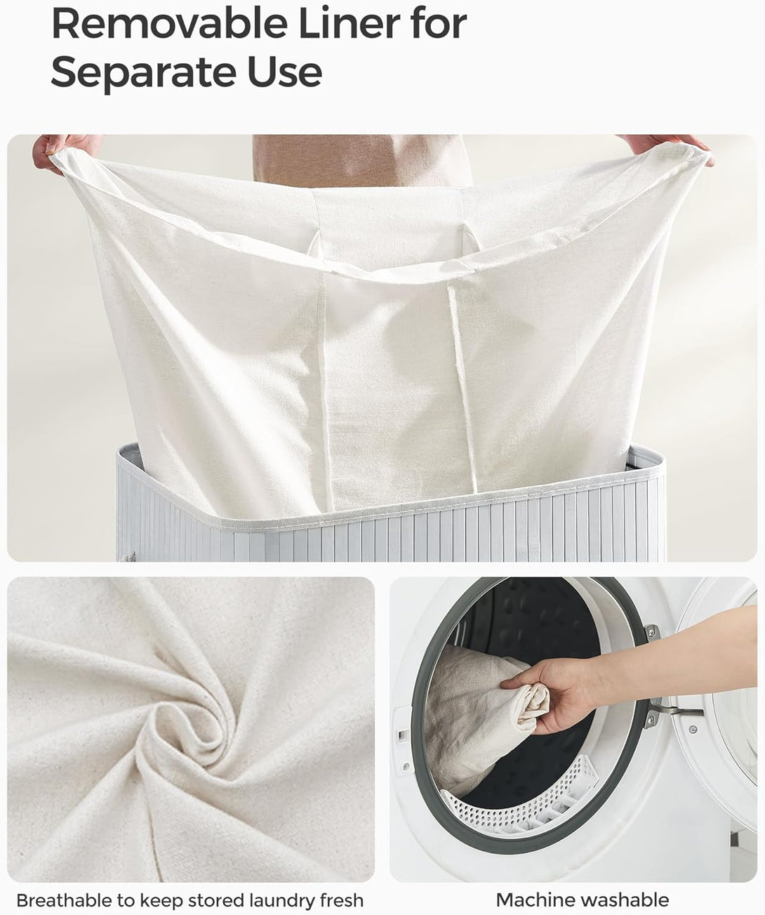 Cos de haine cu 3 compartimente, 150L, gri