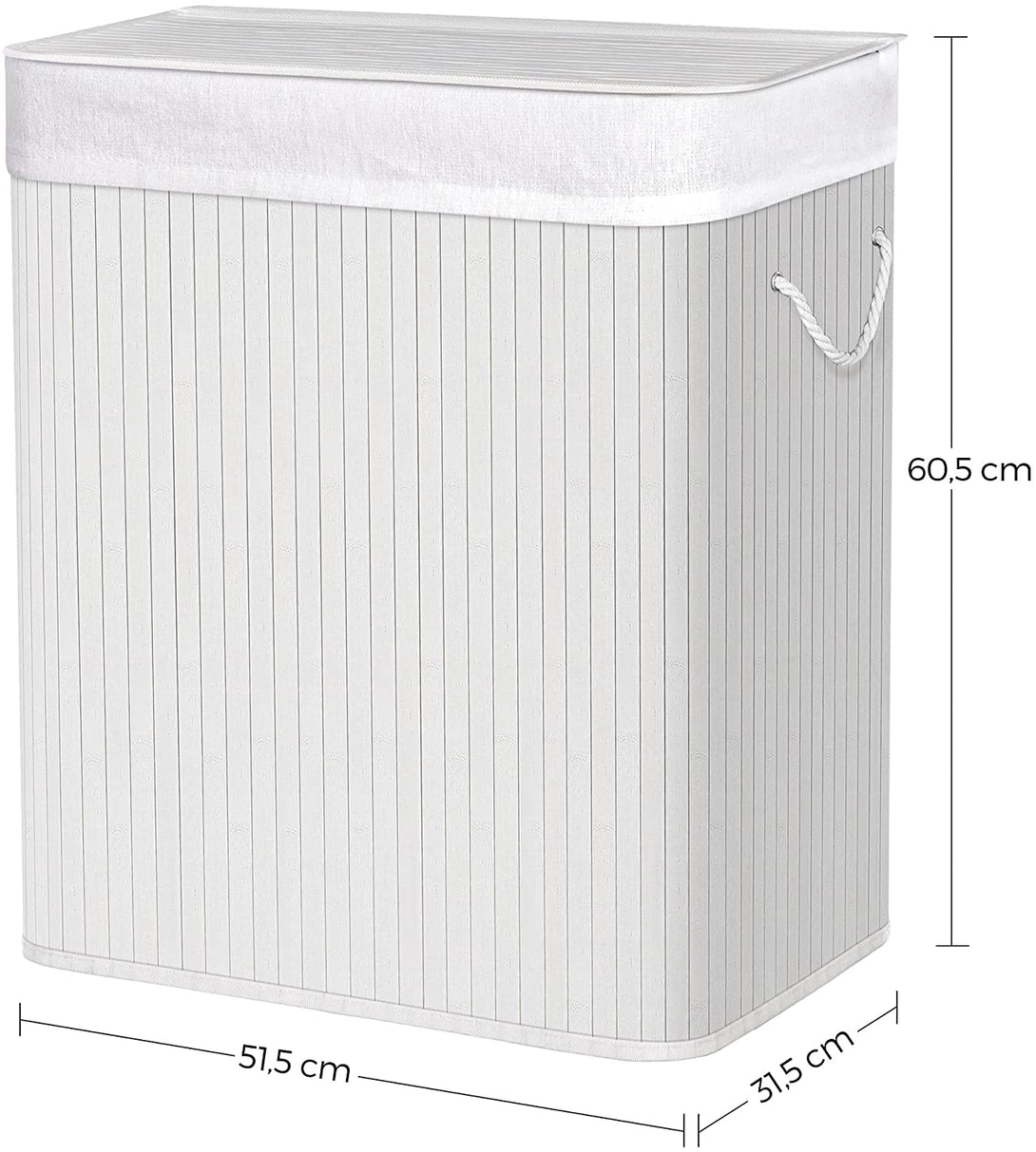Cos de rufe pliabil, 100 litri, alb