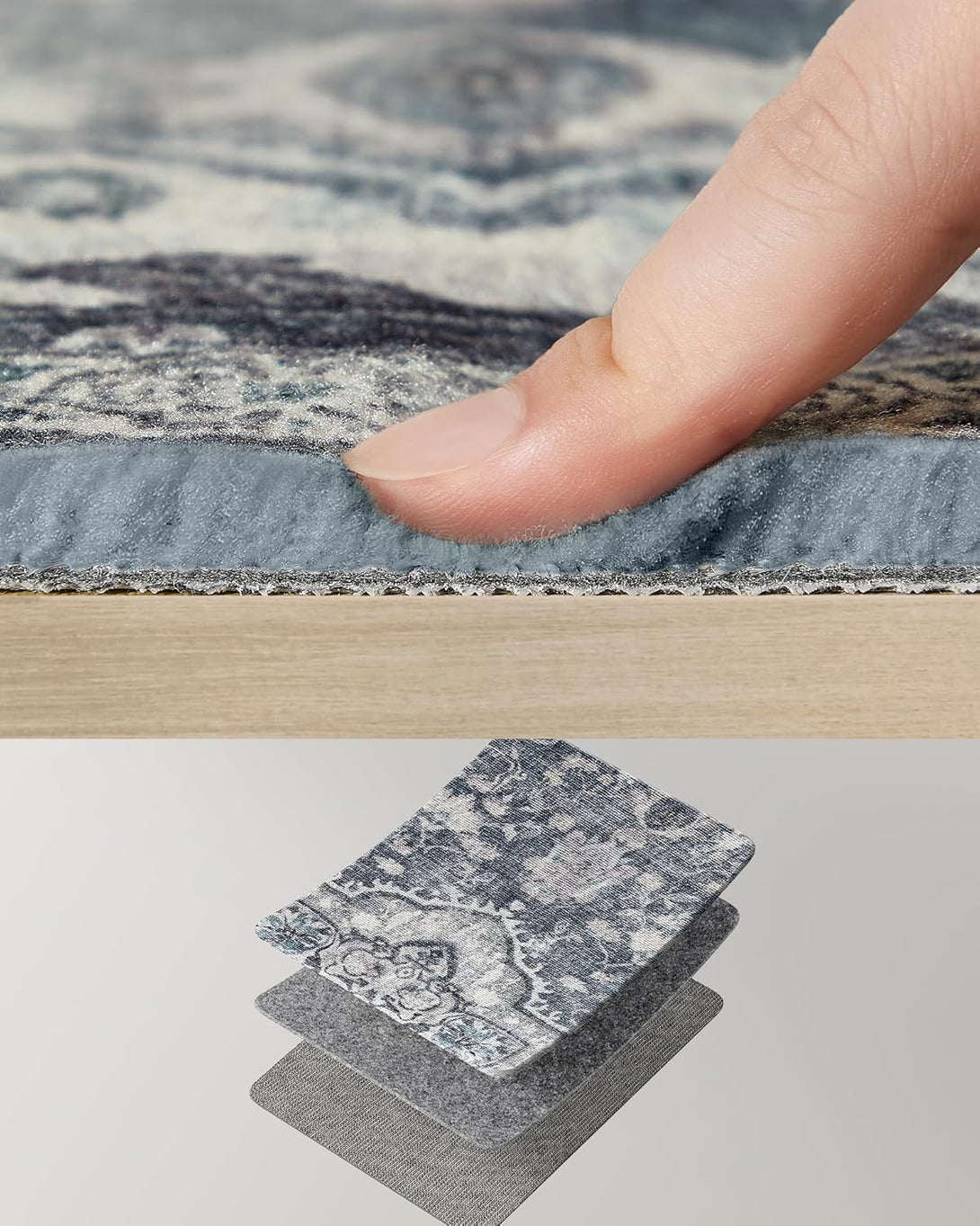 Covor HOME, 120 x 170 cm, covor antiderapant, gri