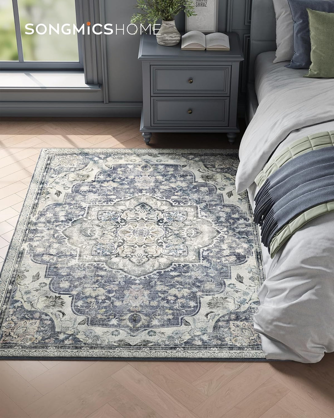 Covor HOME, 120 x 170 cm, covor antiderapant, gri