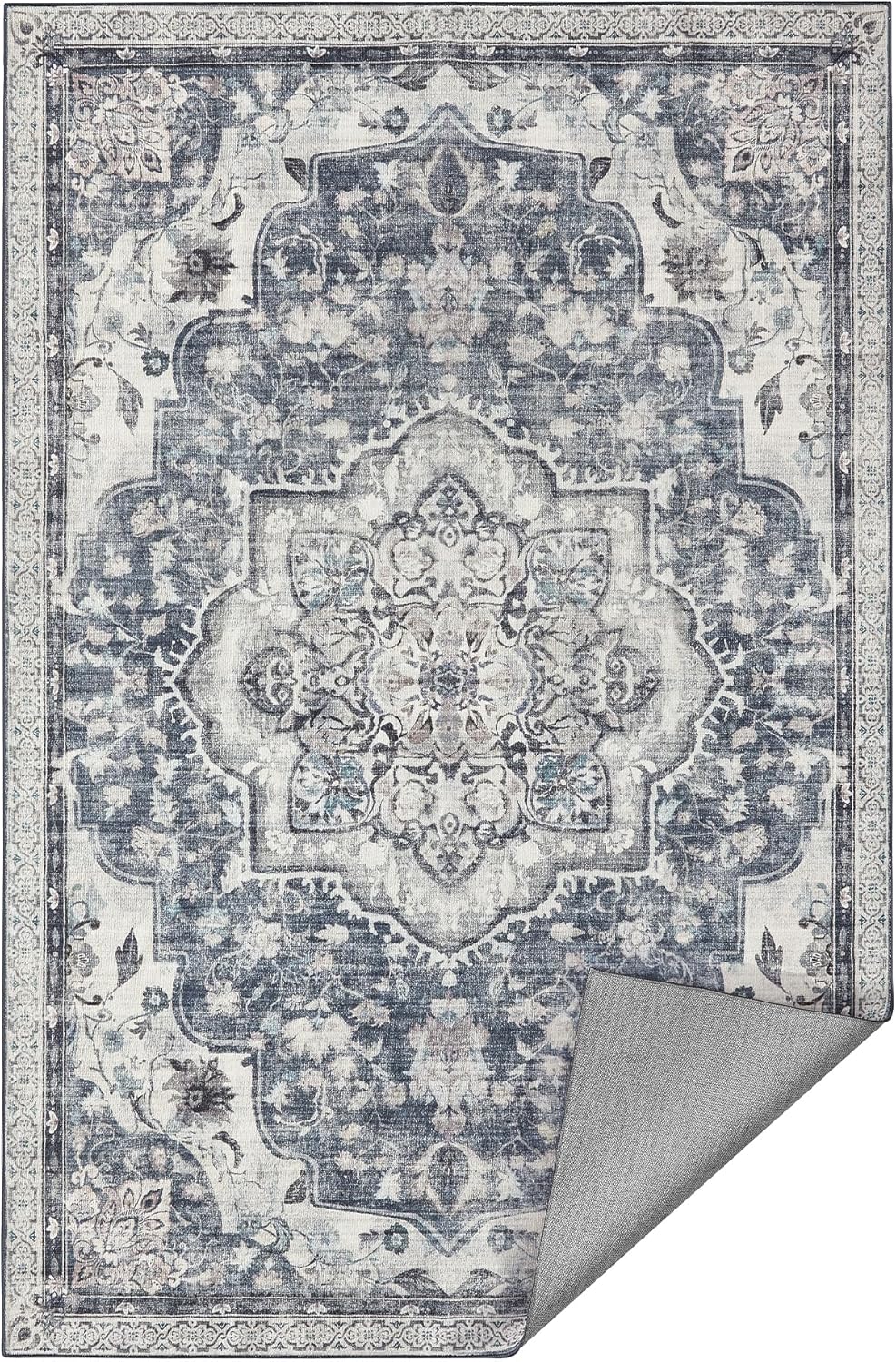 Covor HOME, 61 x 92 cm, covor sufragerie antiderapant, gri
