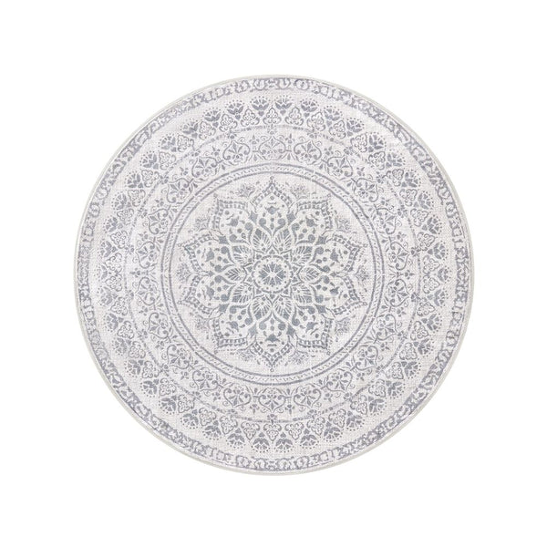 Covor living 120 cm rotund , stil boho , gri