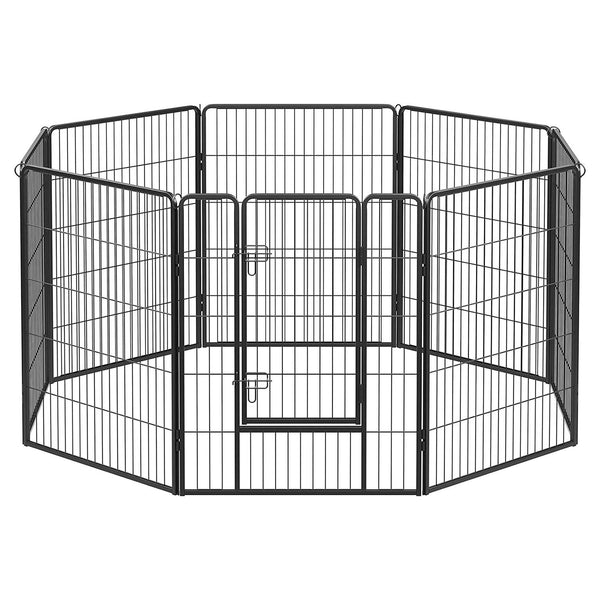 Cușcă pentru câini, tarc pentru animale de companie cu 8 panouri, 77 x 100 cm | FEANDREA