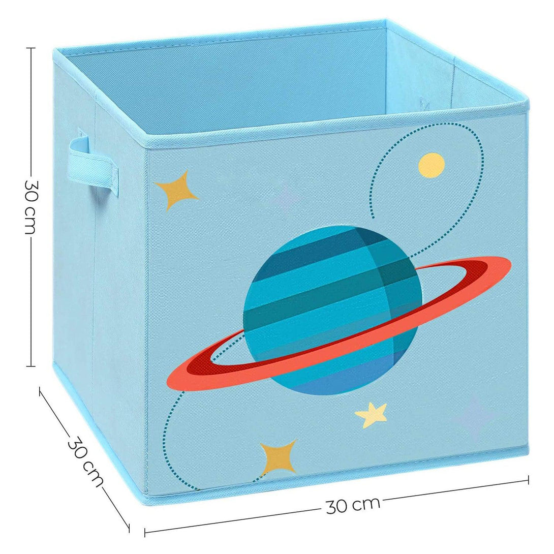 Cutii de depozitare pliabile, Cutii pentru organizarea jocurilor 30 x 30 x 30 cm, albastru