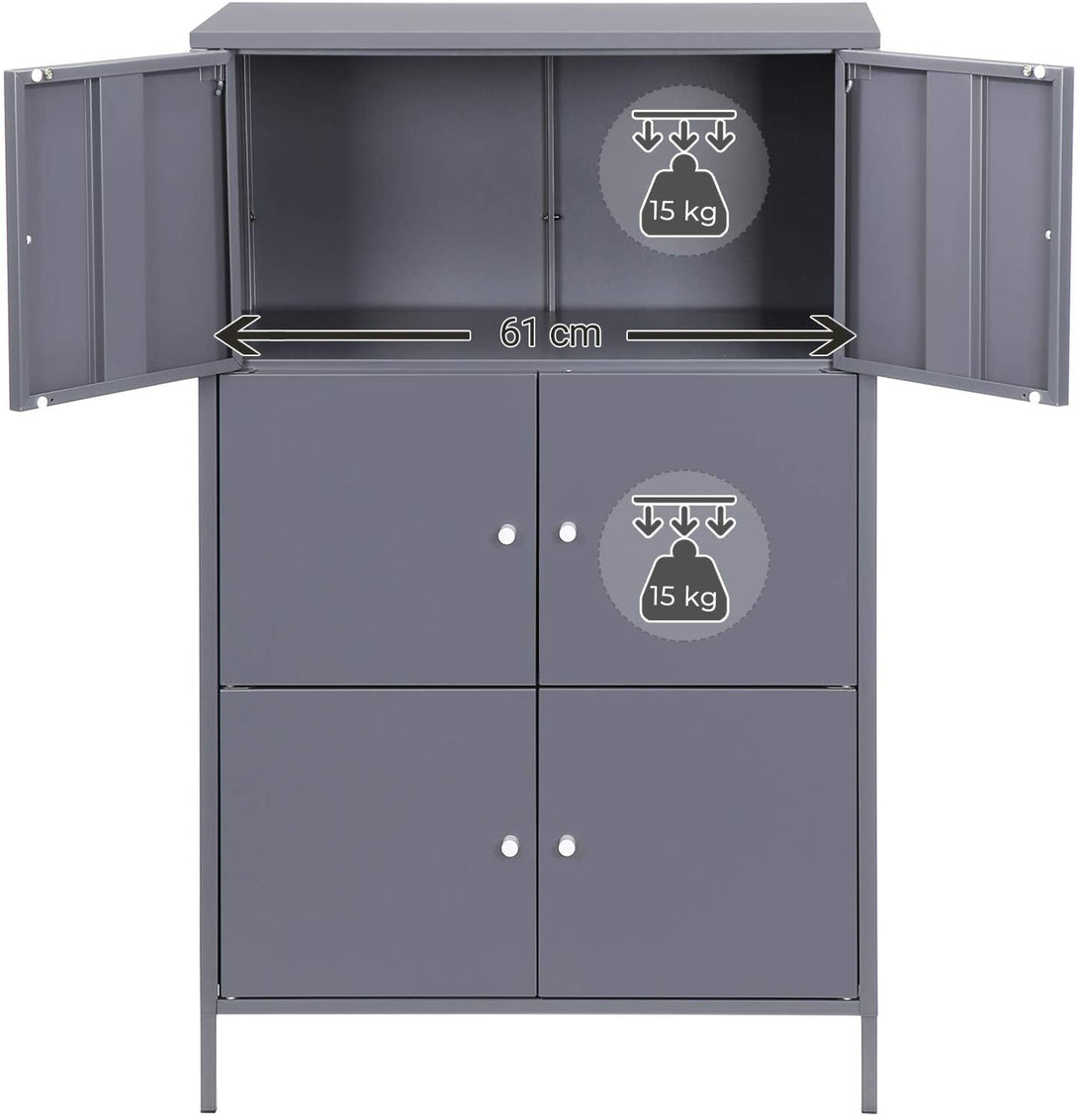 Dulap depozitare, dulap birou metalic pe 3 niveluri 65 x 36 x 105,2 cm