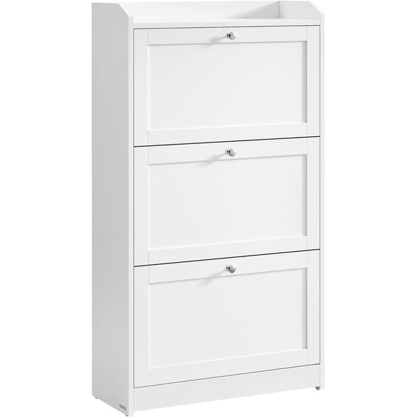 Dulap pentru pantofi ,reglabil, 24 x 60 x 108 cm, alb