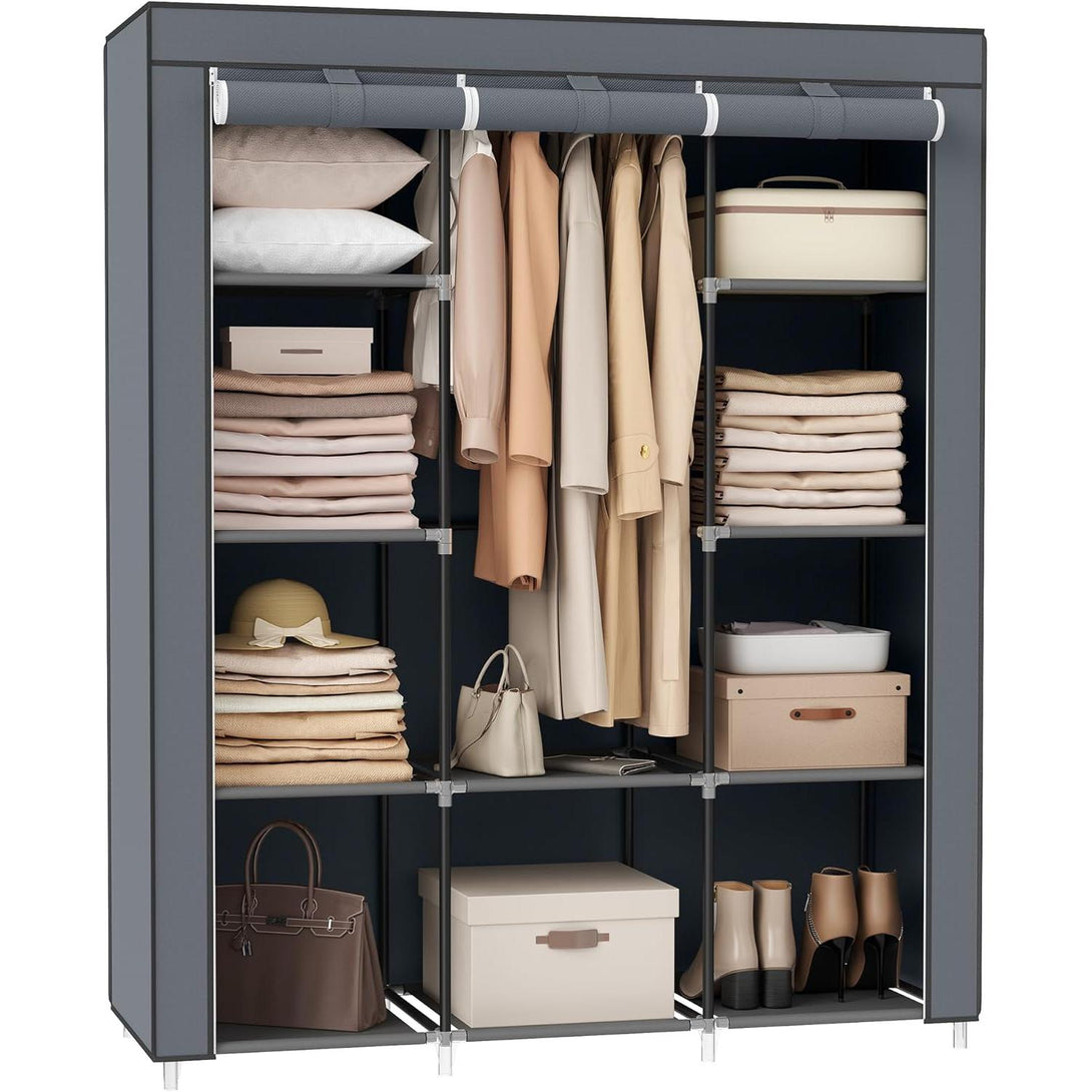 Dulap portabil 130 x 45 x 168 cm, gri