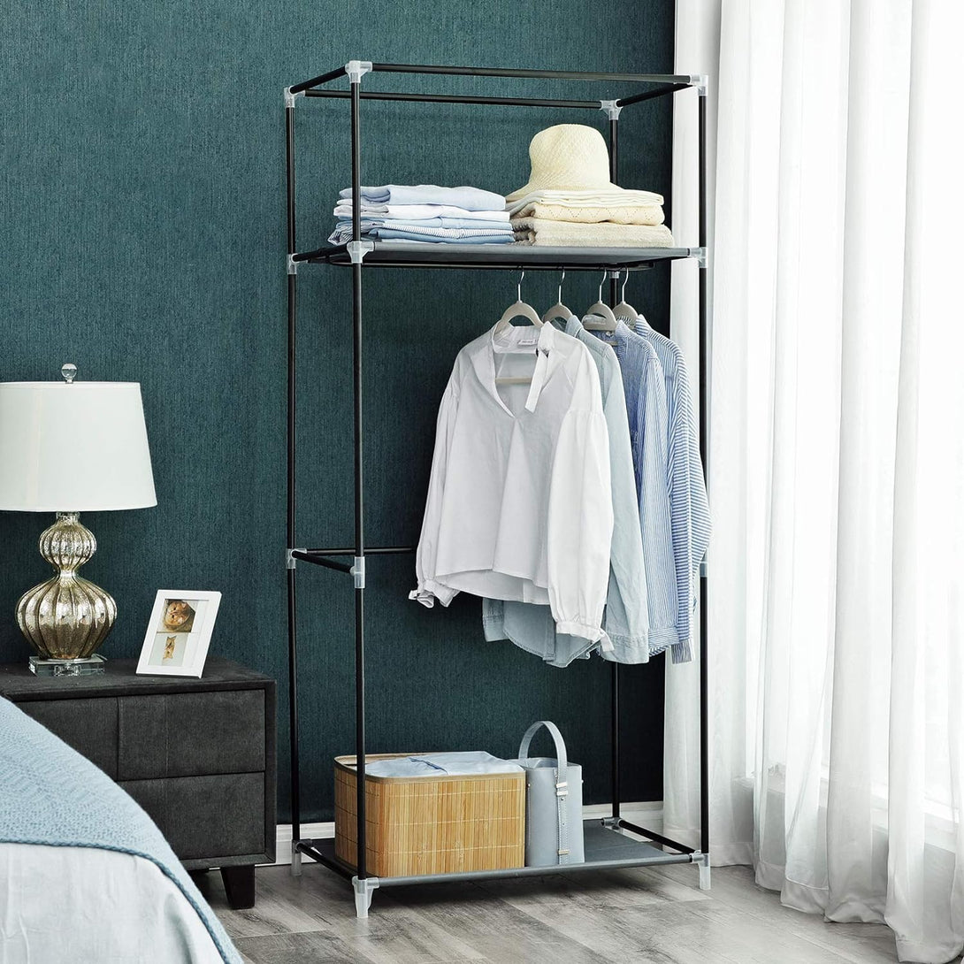 Dulap textil pentru haine , organizator , gri | Songmics