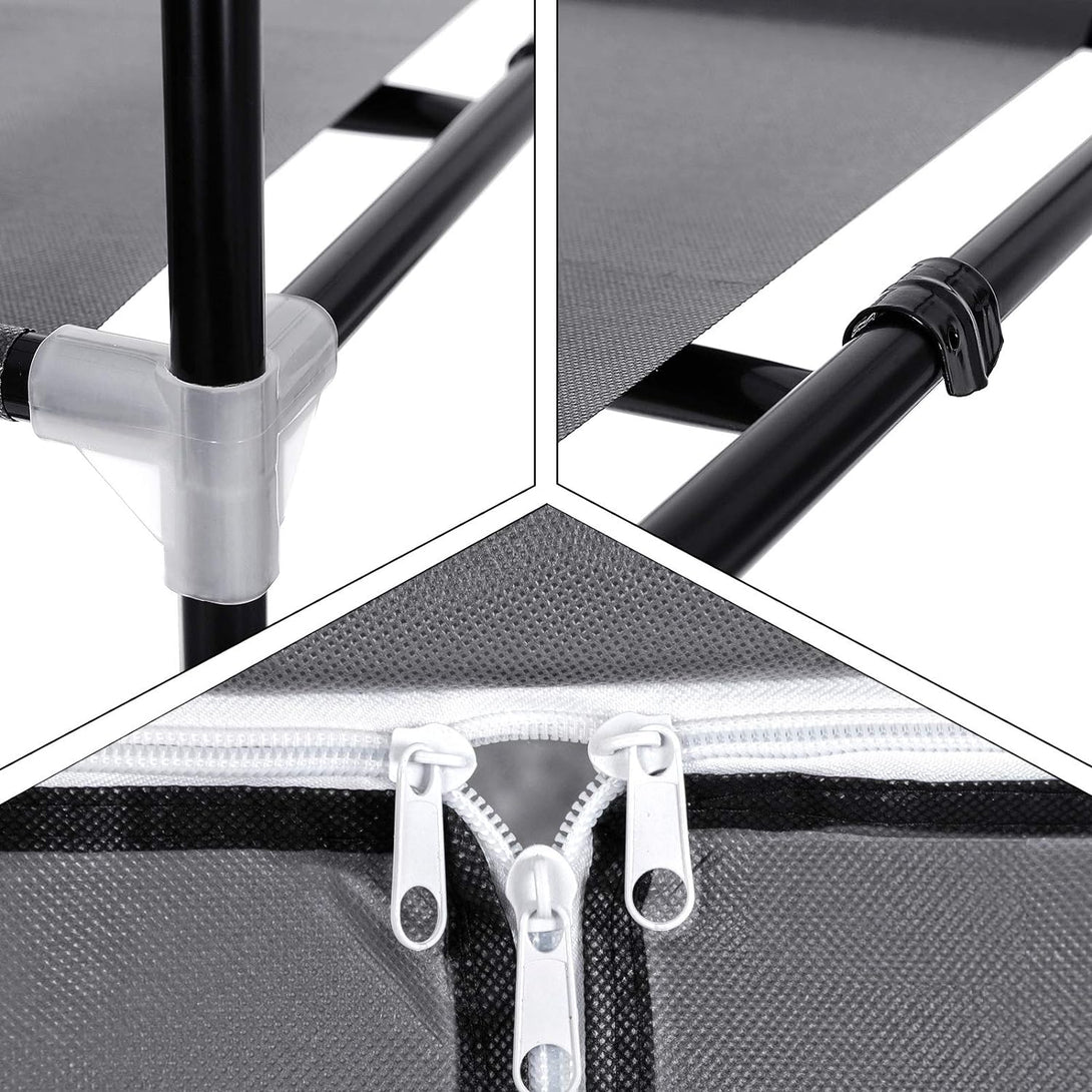 Dulap textil pentru haine , organizator , gri | Songmics