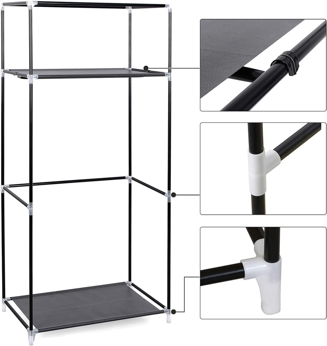 Dulap textil pentru haine , organizator , gri | Songmics