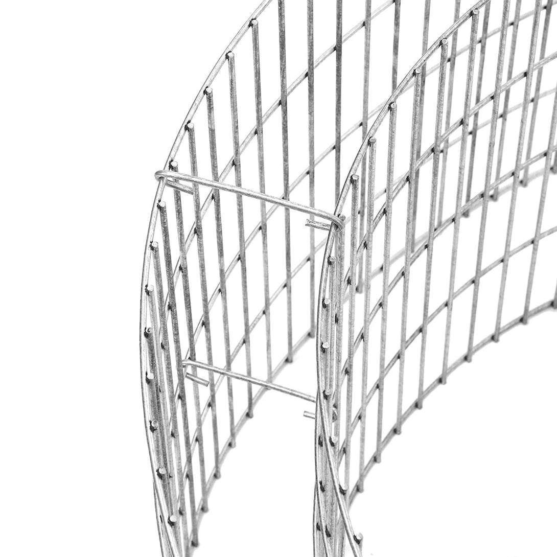 Gabion Coș metalic în formă de melc cu plasă din oțel inoxidabil de 2,5 x 10 cm