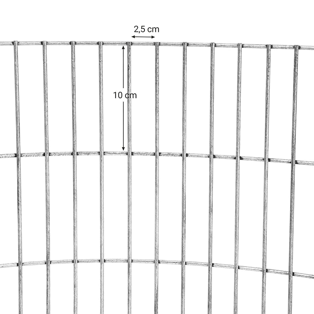Gabion Coș metalic în formă de melc cu plasă din oțel inoxidabil de 2,5 x 10 cm