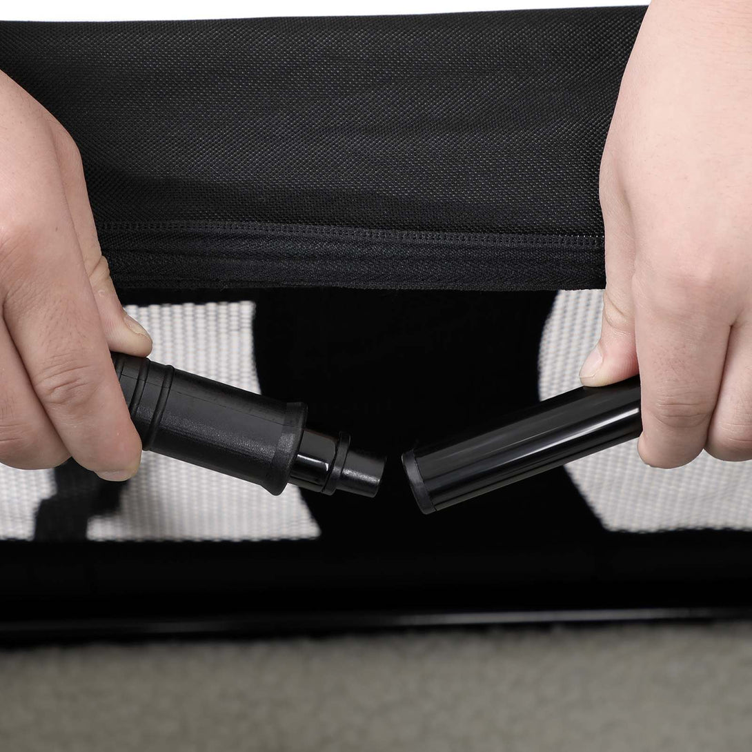 Geanta de transport pentru animale de companie pliabil din material textil, S, negru