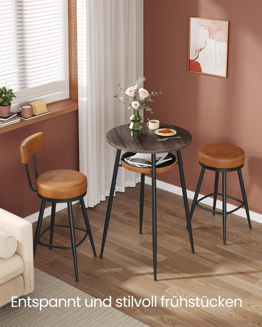 Masa de bar , stil modern , maro-negru