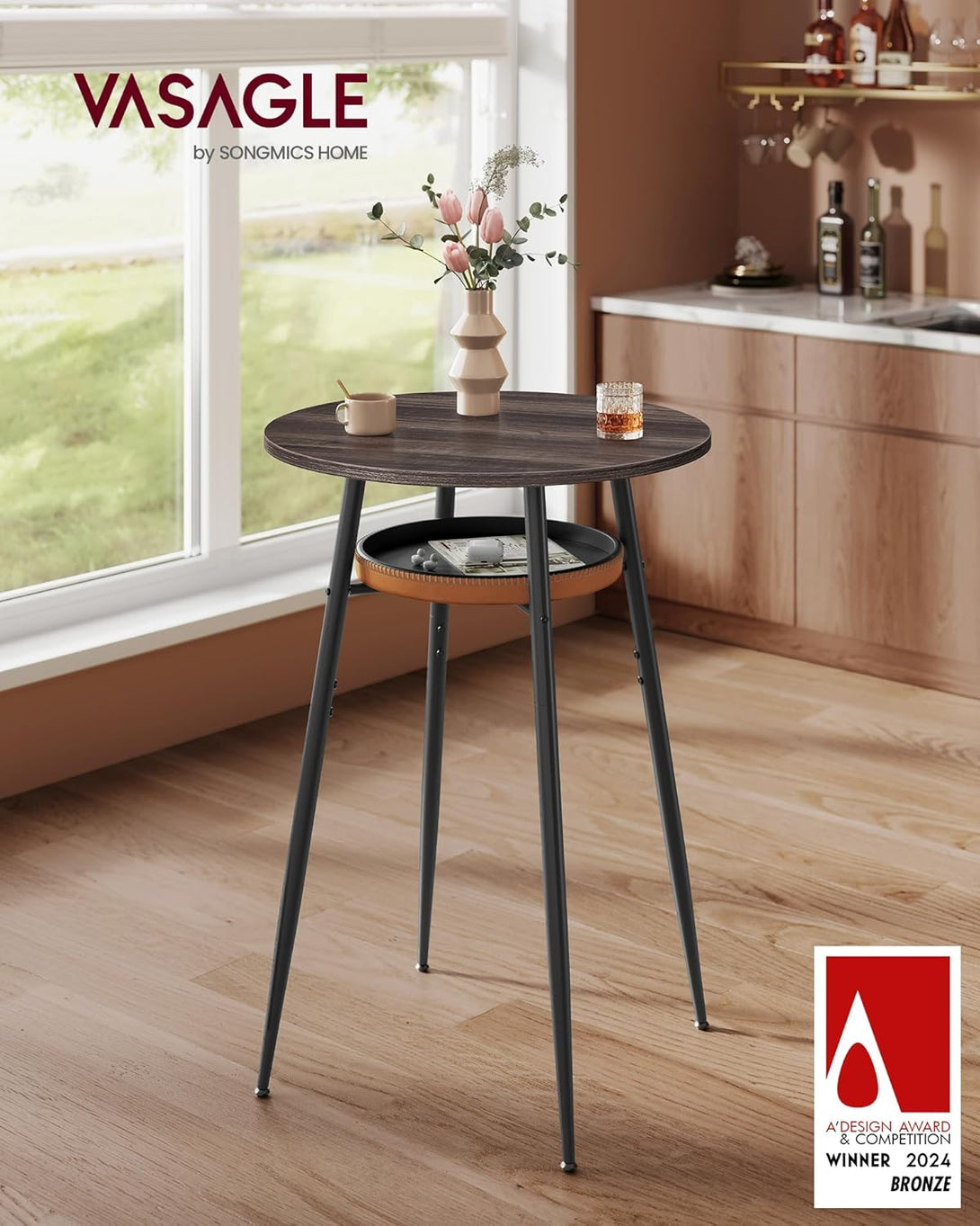 Masa de bar , stil modern , maro-negru