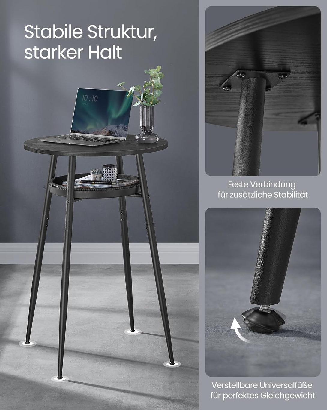 Masa de bar , stil modern , negru