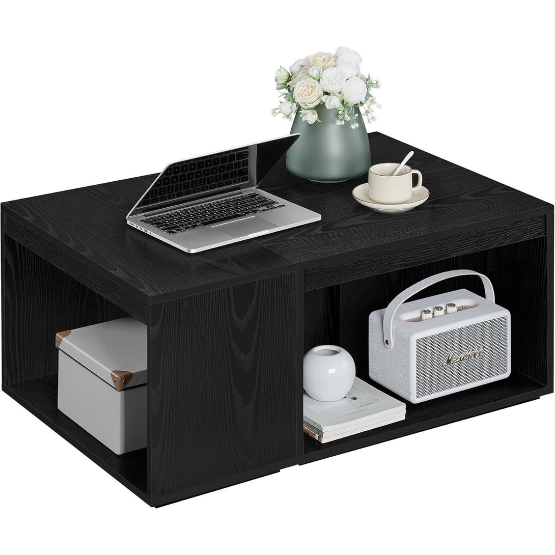 Masuta de cafea ,alcatuit din 3 buc , dreptunghiular, reglabil , negru