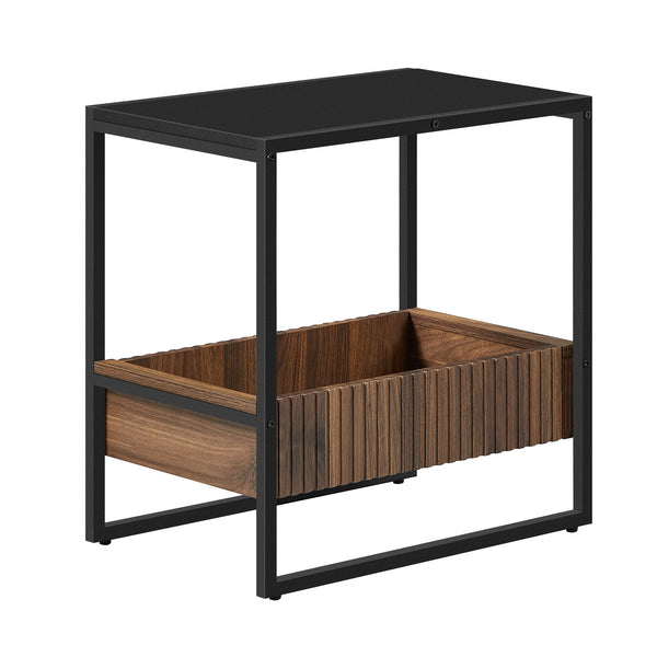 Masuta de cafea / noptiera , 55x35x55 cm, MDF/PAL, negru