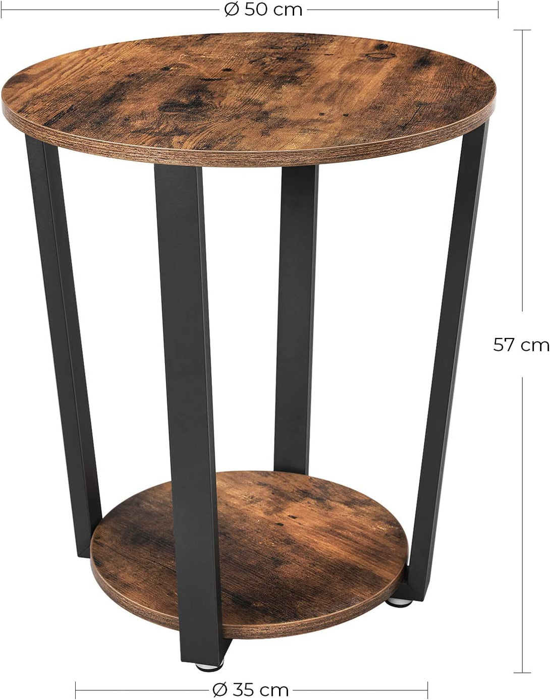 Masuta laterala rotunda, masuta mica de cafea 50 x 50 x 57 cm