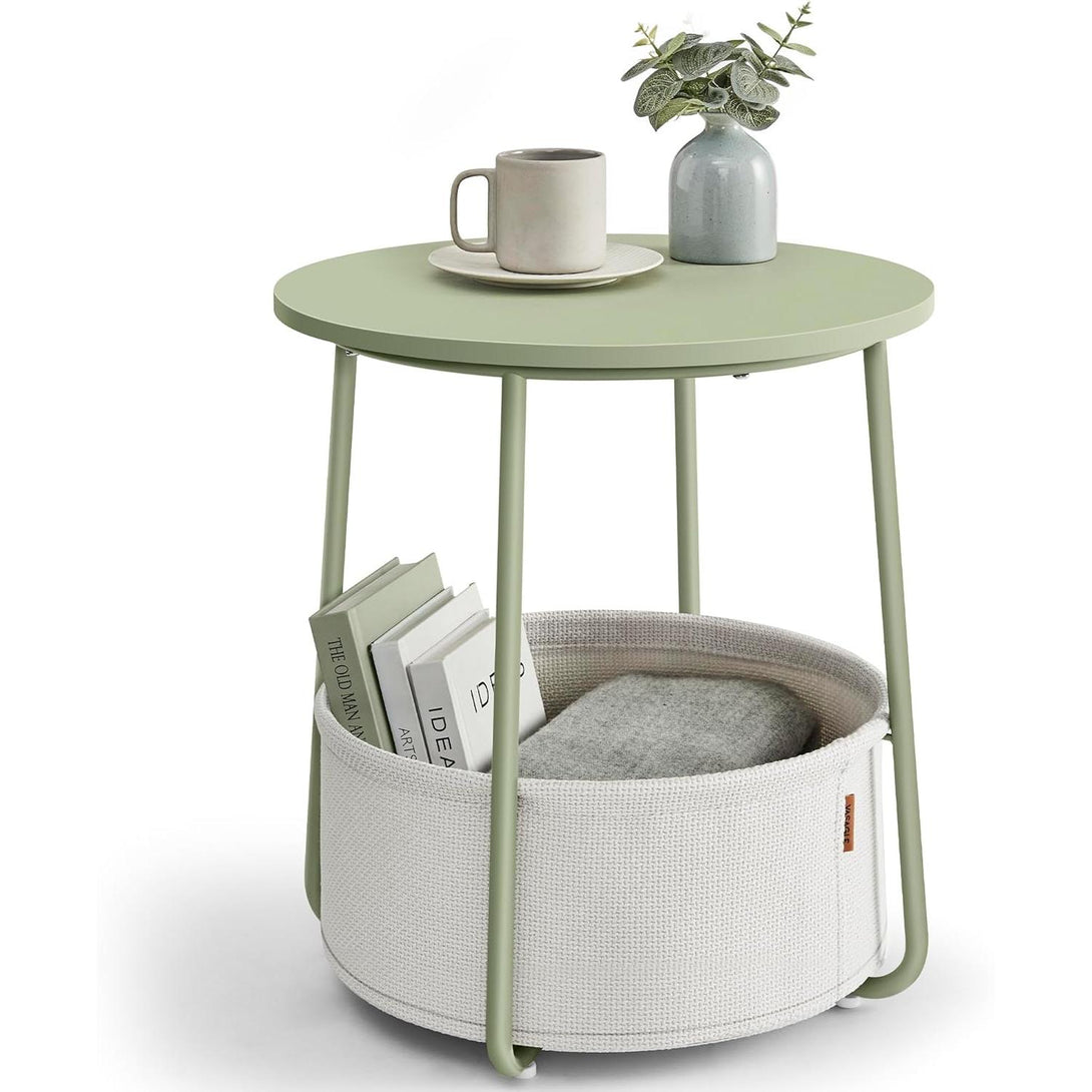 Noptiera mica rotunda, noptiera moderna cu cos tesut, , verde-alb