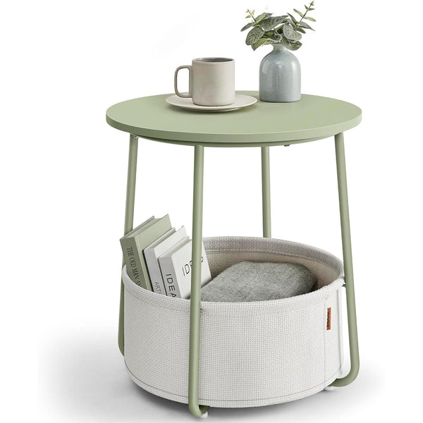 Noptiera mica rotunda, noptiera moderna cu cos tesut, , verde-alb