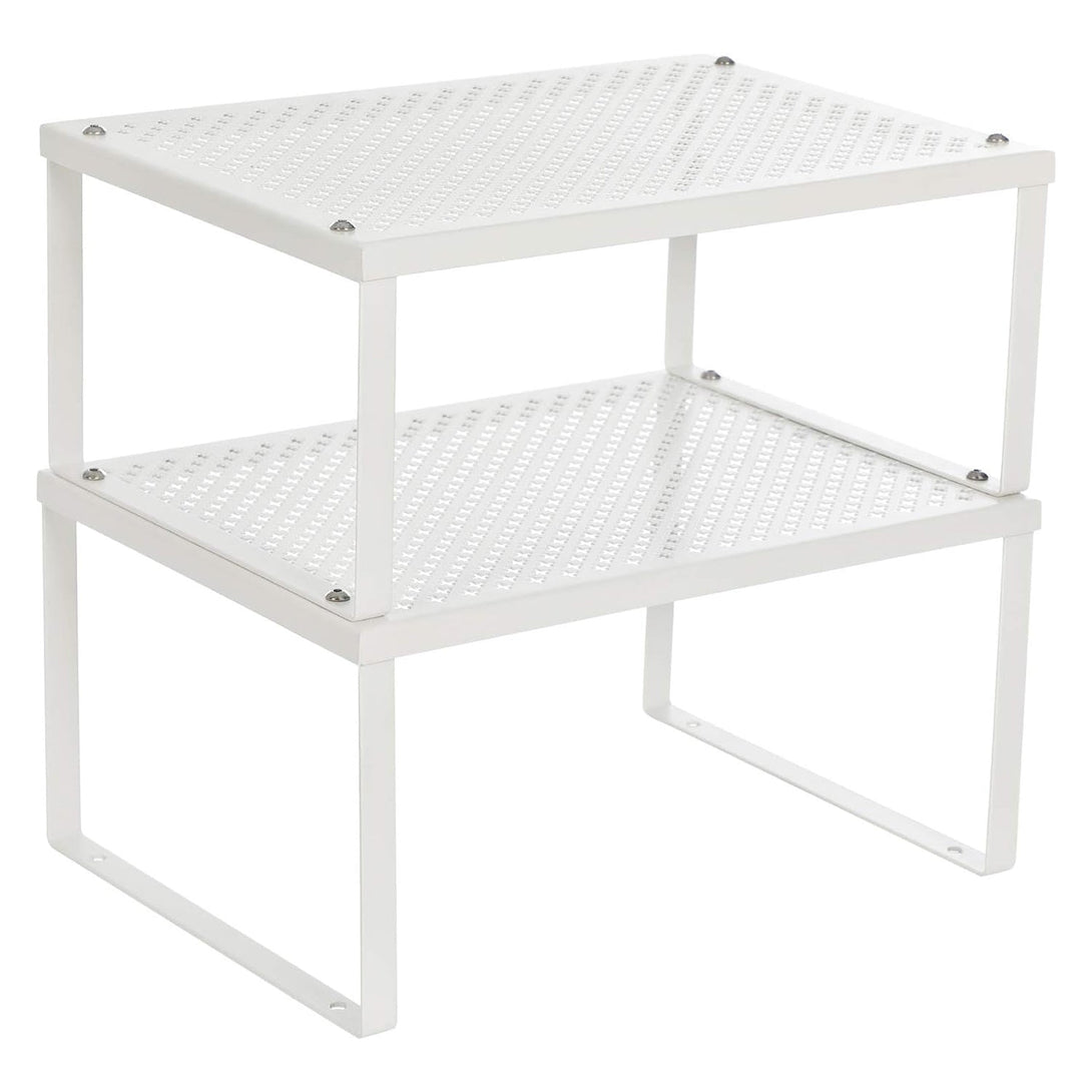 Organizator bucatarie, raft cu 2 nivele , metalice , alb