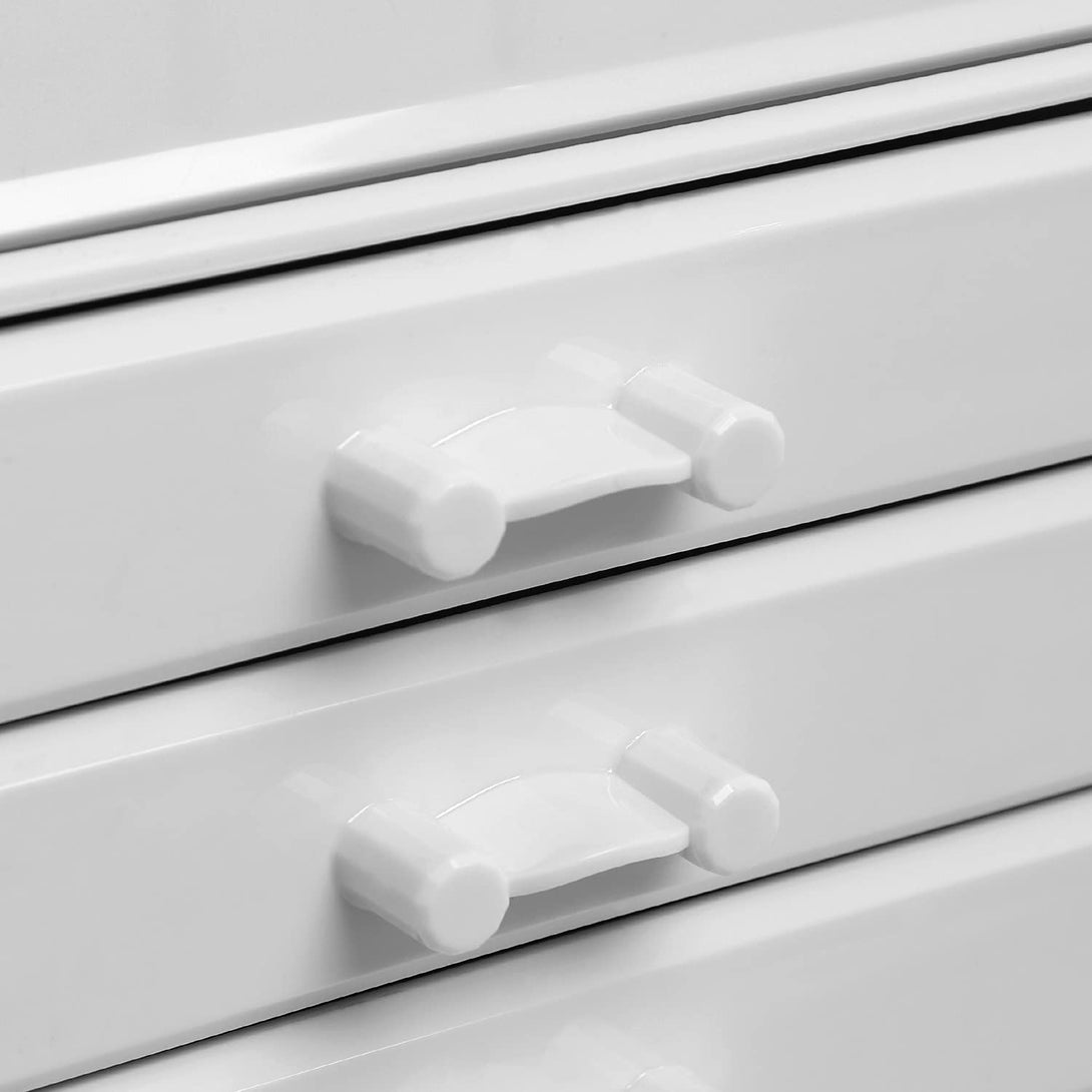 Organizator cosmetic, depozit pentru machiaj cu 4 sertare, alb