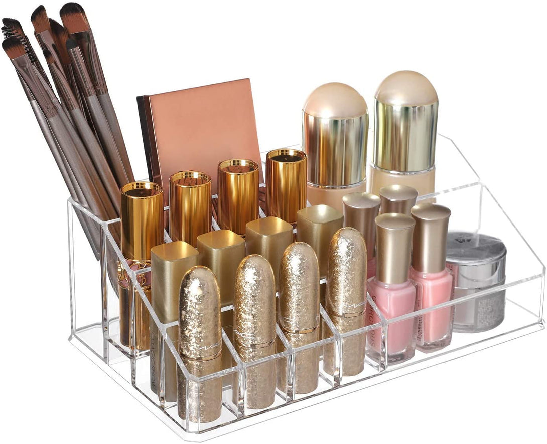 Organizator de machiaj din acril, cutie de cosmetice stivuitoare