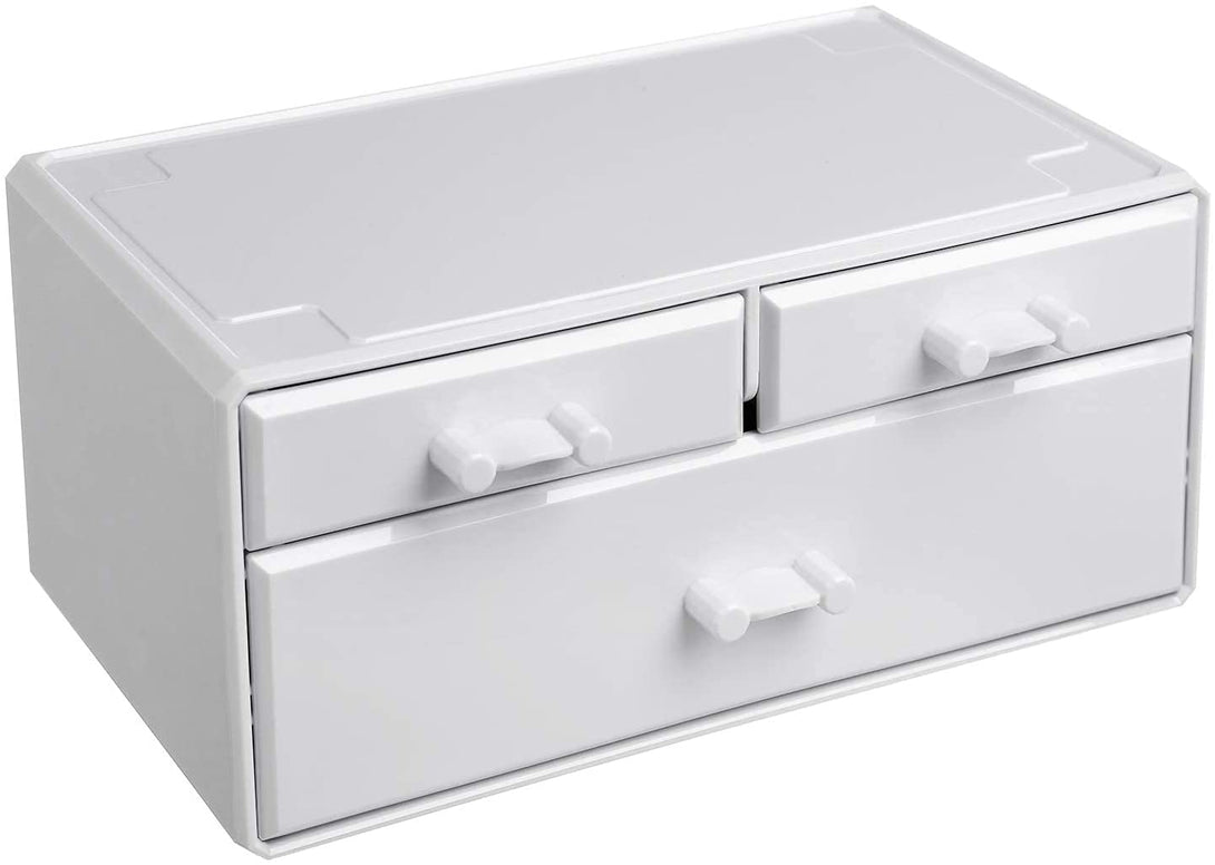 Organizator de machiaj din acril, organizator de machiaj cu 6 sertare 24 x 30 x 13,5 cm, alb