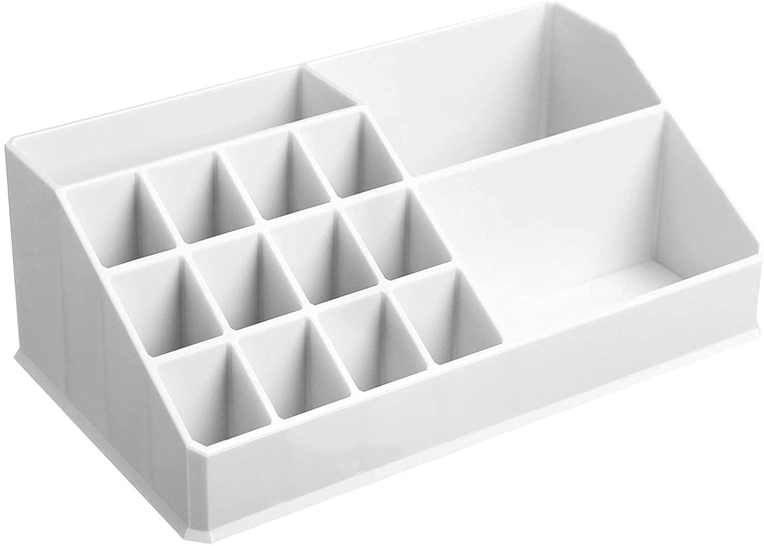 Organizator de machiaj din acril, organizator de machiaj cu 6 sertare 24 x 30 x 13,5 cm, alb