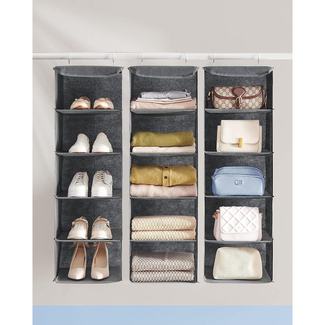 Organizator haine dulap 30 x 90 x 30 cm, gri