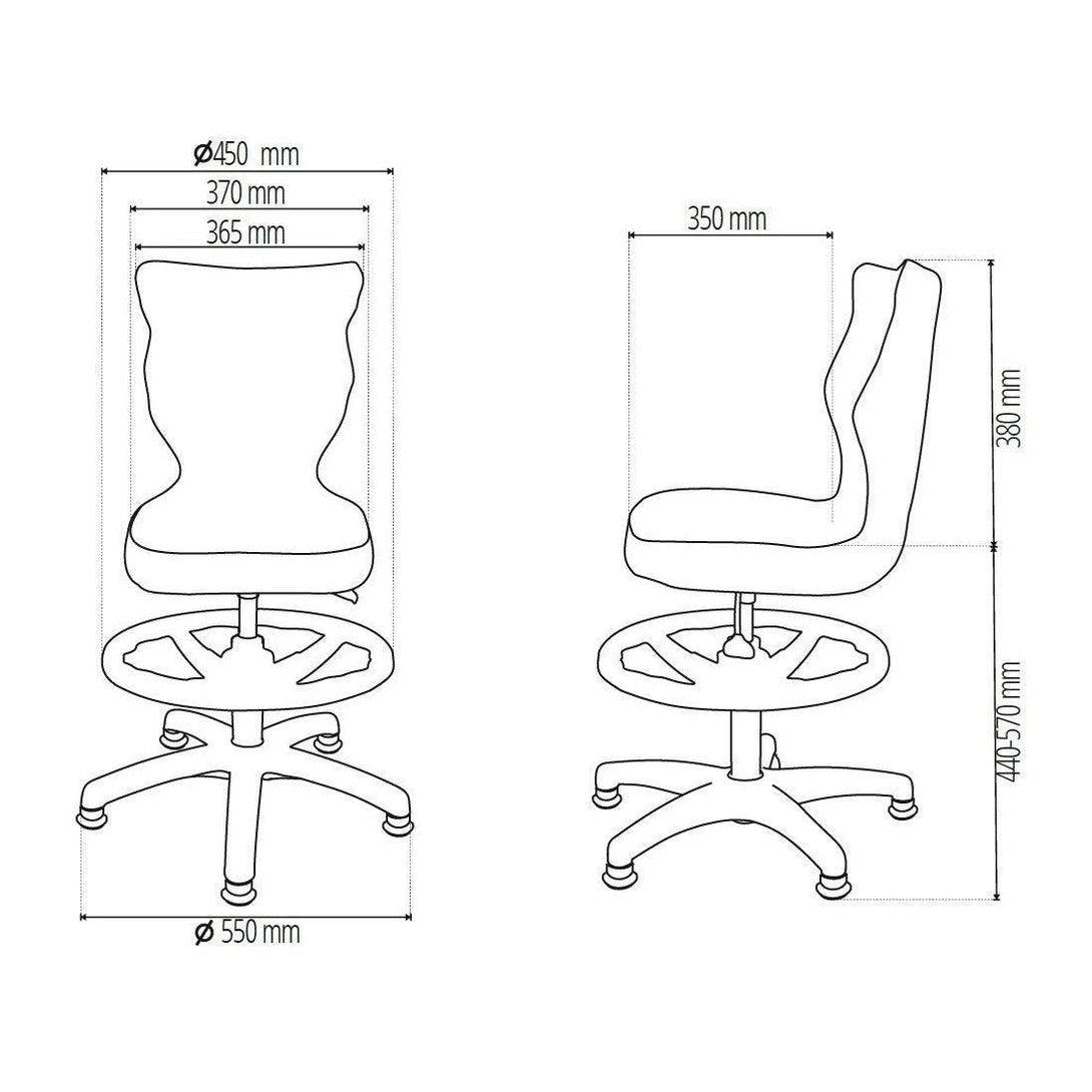 PETIT Scaun pivotant pentru copii cu suport pentru picioare cu model fluture | Entelo