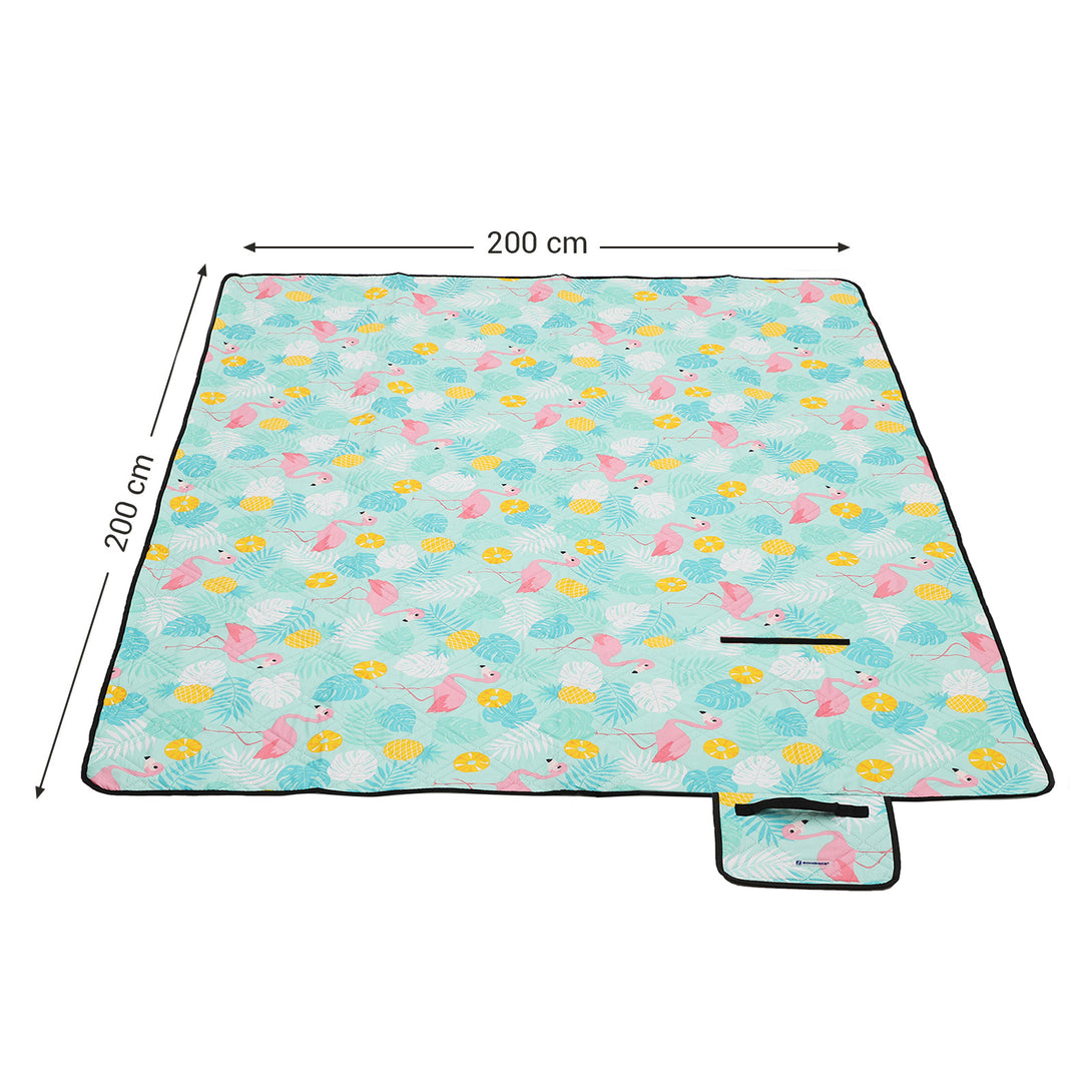 Patura de picnic, 200 x 200 cm, model flamingo